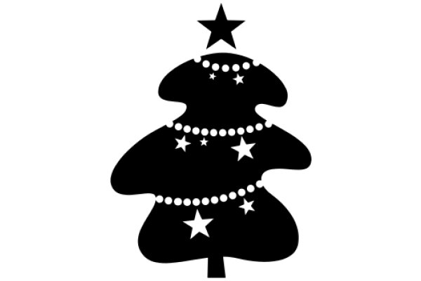 A Festive Christmas Tree Silhouette