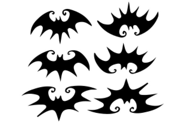 Stylish Bat Decals: A Collection of Elegant Black Bat Designs