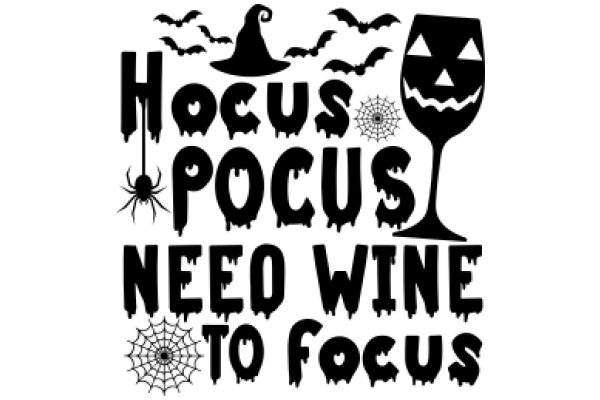 Halloween-themed poster for a wine-tasting event