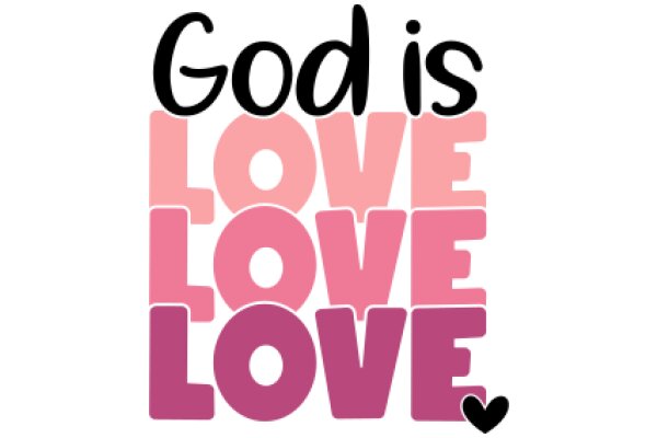 Inspirational Quote Poster: 'God is Love, Love is Love'