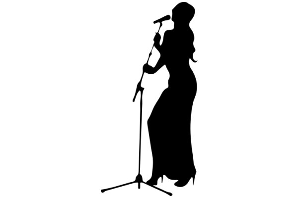 Silhouette of a Singer on Stage