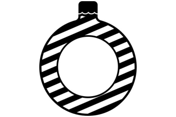 Stylized Christmas Ornament with Stripes