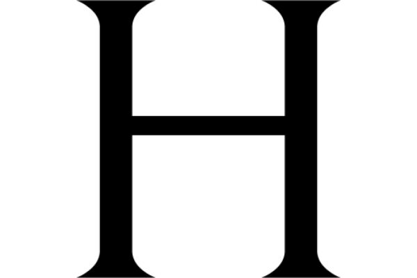 Simplicity in Design: A Monochrome Letter 'H'