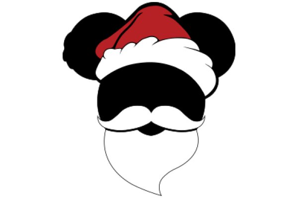 A Festive Holiday Greeting: Mickey Mouse in a Santa Hat