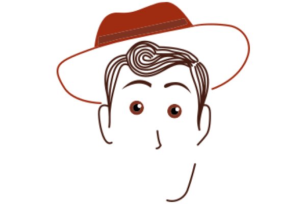 A Stylish Illustration of a Man in a Cowboy Hat