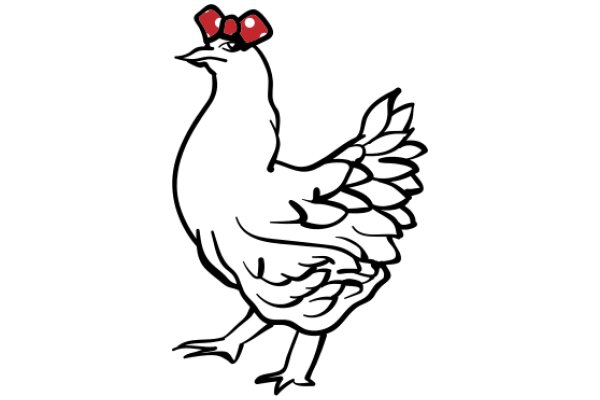 A Whimsical Illustration of a Chicken with a Playful Twist