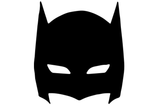 Stylized Black Bat Icon