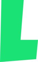 A Solid Green Letter 'L' Against a White Background