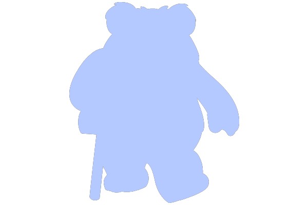 A Silhouette of a Bear with a Cane