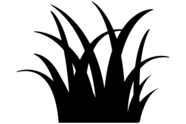 Stylized Black Silhouette of Tall Grass