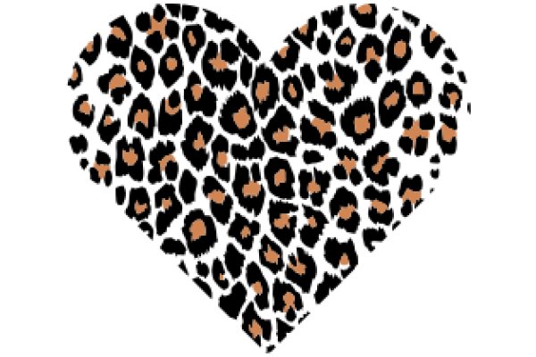 Vibrant Leopard Print Heart Shape