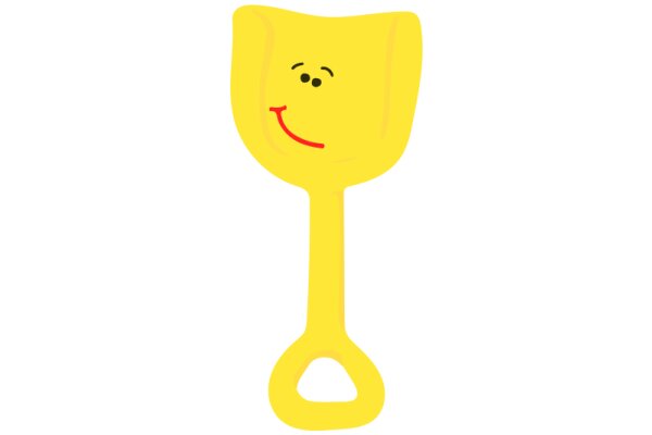 A Yellow Shovel with a Smile: A Playful and Friendly Tool