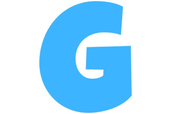 Stylized Blue Letter 'G' on a White Background