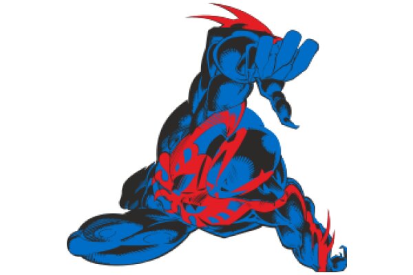 Vibrant Comic Book Hero in a Stylized Posture