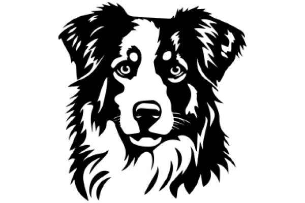 Stylized Portrait of a Dog's Head