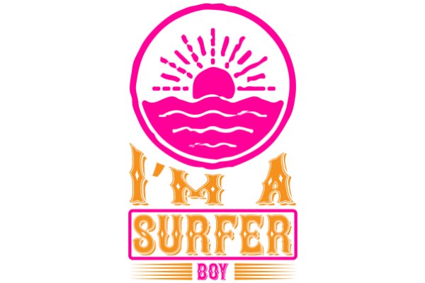 Surfing Boy: A Pink and Orange Logo