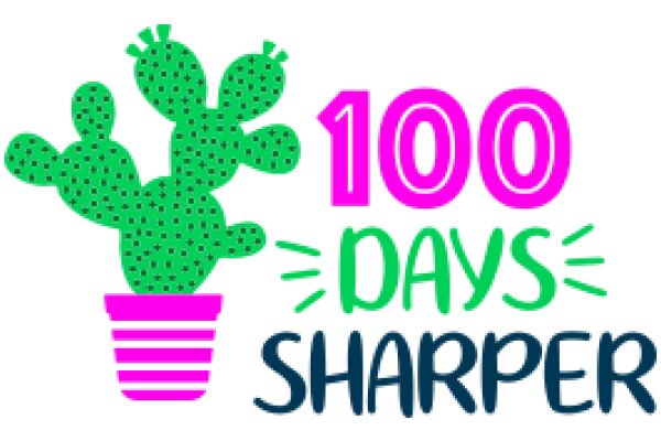 Celebrating 100 Days of Sharpness with a Playful Cactus Graphic