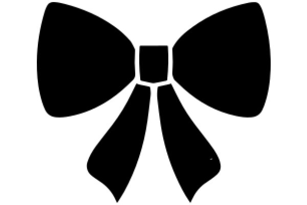 Stylized Black Bow Icon