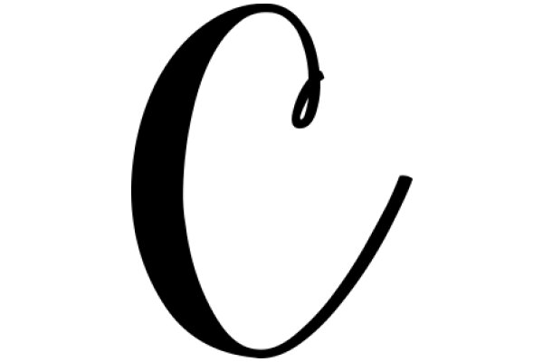 Stylized Letter 'C' with a Curved Line