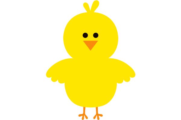 A Friendly Yellow Chicken with a Smile