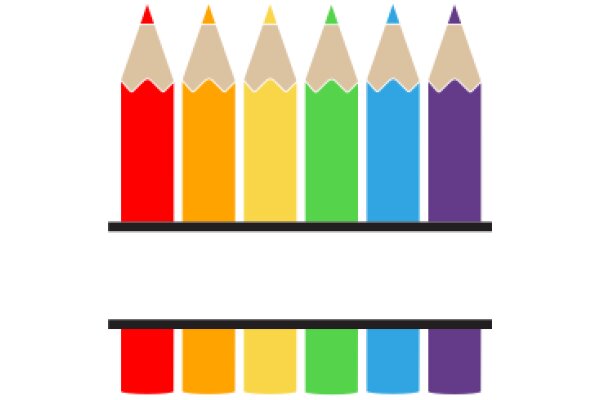 A Colorful Display of Pencils on a Shelf