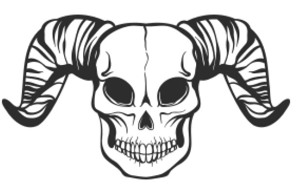 Stylized Skull with Horns