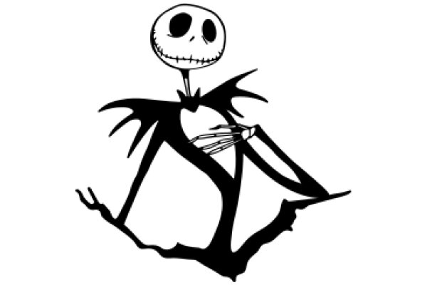 A Whimsical Jack Skellington Silhouette