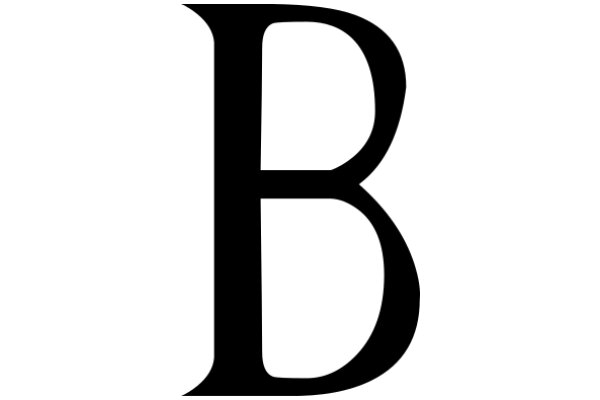 A Clear and Simple Representation of the Letter 'B' in