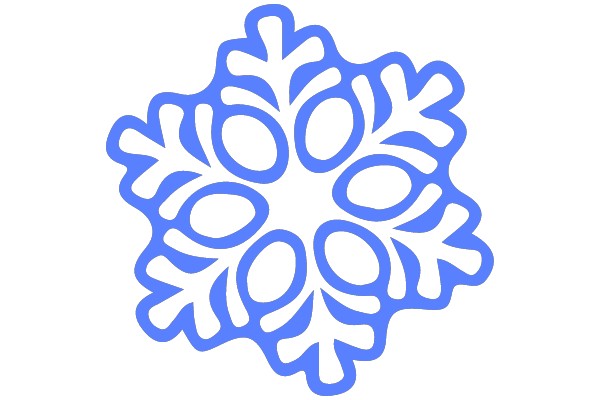 Stylized Blue Snowflake Design