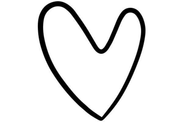 Simplistic Line Art: A Heart Shape