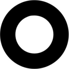 Simplicity in Design: A Black Circle on a White Background