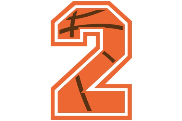 Orange and Brown Number Two Logo