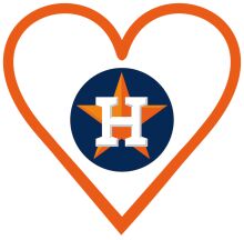 Houston Astros Logo in a Heart Shape