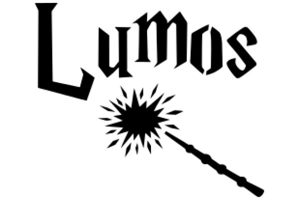 A Stylized Logo of the Word 'Lumos' with a Lightning Bolt Design