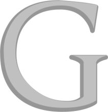 Simplistic Gray Letter 'G' on a White Background