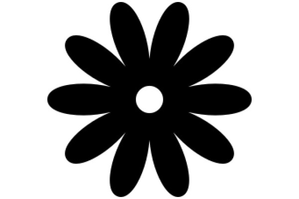 Simplistic Black Flower Silhouette