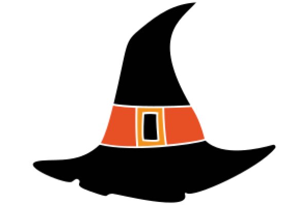 A Stylized Black and Orange Wizard's Hat