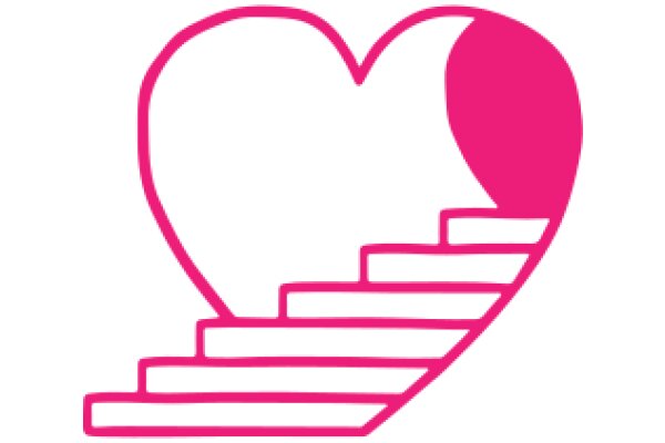 A Pink Heart on a Staircase