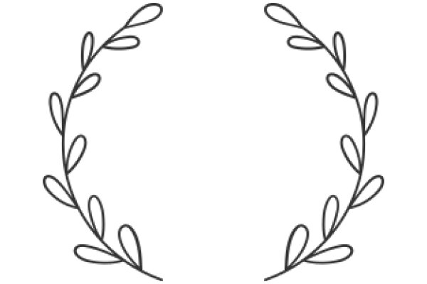 Elegant Black Line Art: A Simple, Yet Beautiful Laurel Wreath