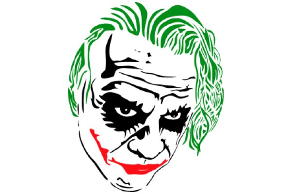 The Joker's Green Hair: A Stylized Portrait