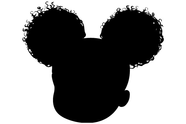 Silhouette of a Character with Curly Hair