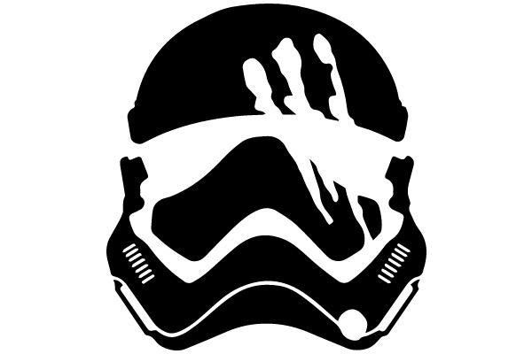 Stylized Logo of a Helmet with a Hand Inside