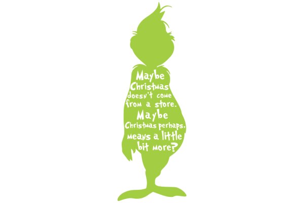 A Festive Christmas Quote in a Stylish Green Silhouette