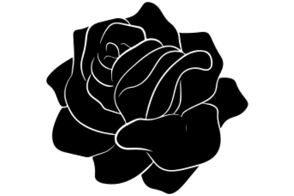 Elegant Black Rose Silhouette