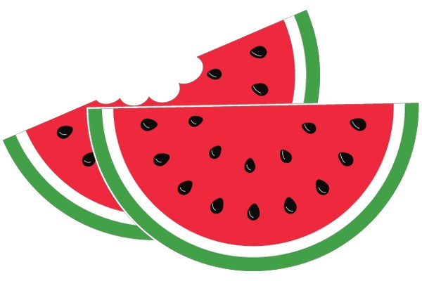 Vibrant Watermelon Illustration: A Delightful Display of Freshness and Summer Fun