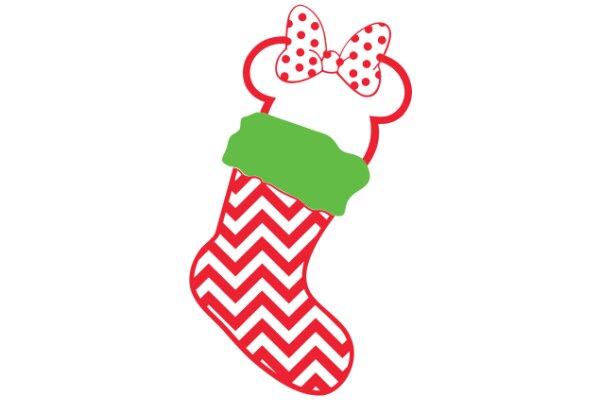 A Festive Christmas Stocking with a Polka Dot Bow