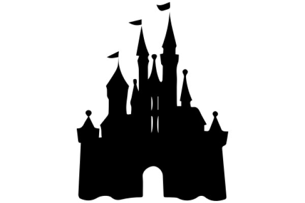 Silhouette of a Castle and Towers