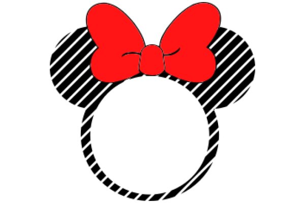 Stylish Red Bow on Minnie Mouse Ears