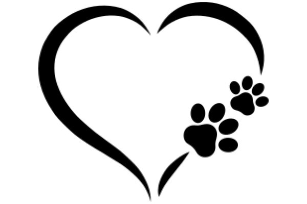 Logo of a Heart with a Paw Print