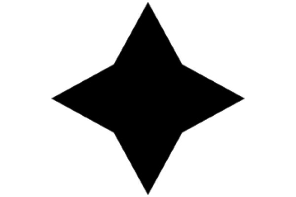 A Simple Black Star on a White Background